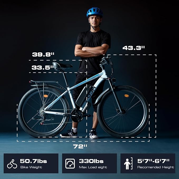 Electric Bike for Adults with Peak 1500W, 80Miles 32MPH Commuting Electric Mountain Bike, 48V 17.5Ah Removable Battery 21-Speed Disc Brakes, 29" Tires and Front Suspension