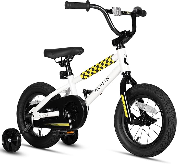 BMX Style Kids Bike for 2-8 Years Old Boys Girls Toddlers 12 14 16 Inches Bicycle with Training Wheels Coaster Brake, Multiple Color