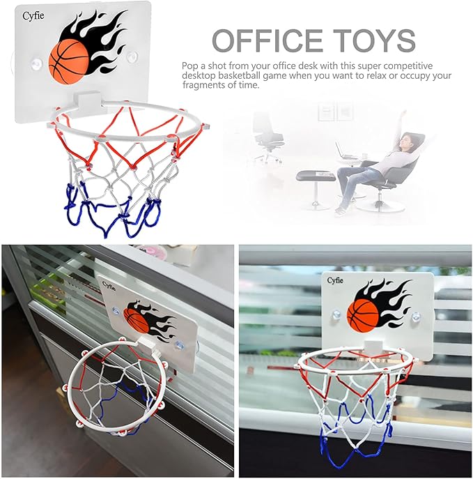 CYFIE Basketball Hoop Toddler, Bathtub Bath Toys for Office Desk Bathroom Slam Dunk Games, Suction Cup Basketball Hoop for Kids Girls Boys