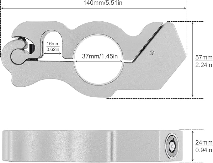 Windance Motorcycle Handlebar Lock Anti Theft Heavy Duty Brake Lever Parking Security Lock for Mopeds Motorbike Bike ATV (Silver)