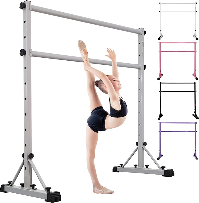 Adjustable Ballet Barre,Portable Dance bar,Fitness Equipment for Dance & Balance Excercise,Super Sturdy for Balance Workout,Weight Limit 250 LBS
