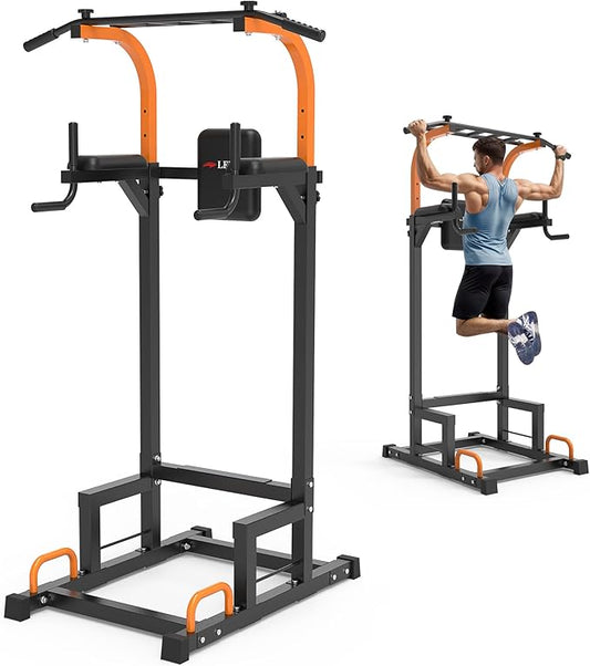 leikefitness Multifunction Power Tower Exercise Equipment,Pull Up Dip Station,Height Adjustable for Home Gym Strength Training Fitness Equipment,Dip Stands,Pull Up Bars,Push Up Bars,VKR