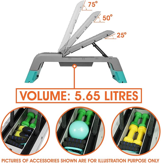 Yes4All Multifunctional Aerobic Deck - Versatile Fitness Station, Weight Bench, Aerobic Stepper, Plyometrics Box for Cardio Workouts and Strength Training