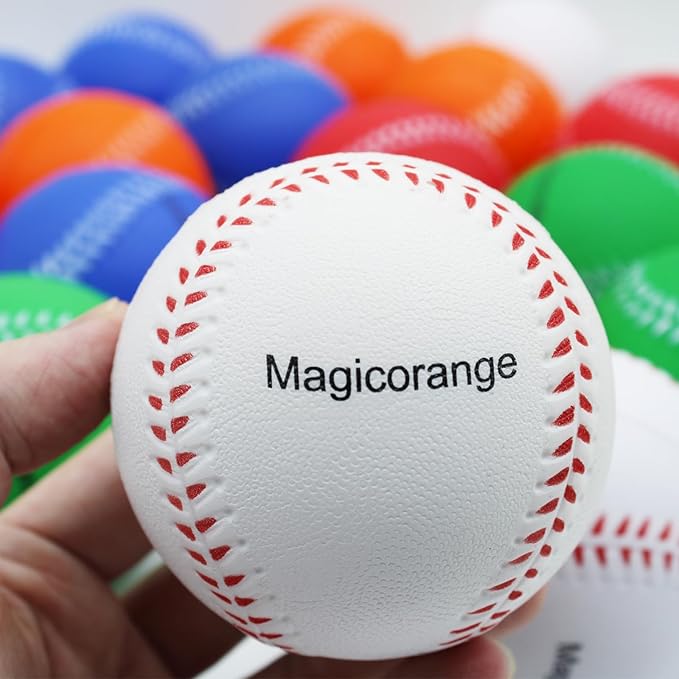 Magicorange Baseball, Foam Baseballs 20 Pack Practice Training Baseballs Unmarked Baseball Soft Toss, Batting, Fielding, Hitting, Pitching