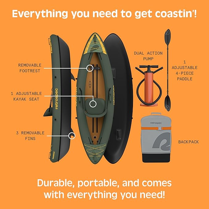 Retrospec Coaster Single & Tandem Inflatable Kayak