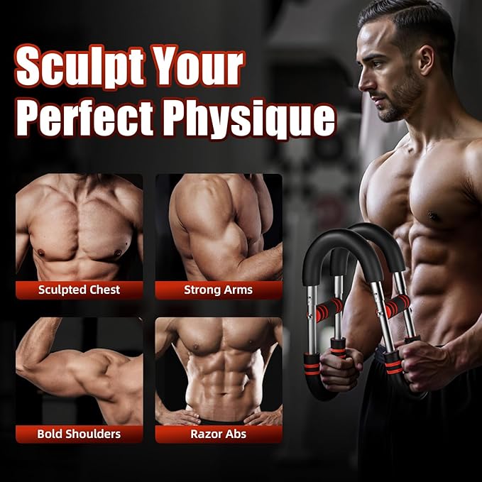 EAST MOUNT Twister Arm Trainer 20-110lb Adjustable Chest Workout Equipment for Men Women Portable Spring Resistance Muscle Builder Strength Training for Arms Chest Shoulders for Home Gym Fitness