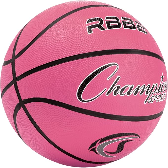 Champion Sports Rubber Basketballs – Heavy Duty Pro-Style, Indoor/Outdoor Use, Premium Basketball Equipment for Physical Education, Various Sizes & Colors (Size 3, 5, 6, 7)