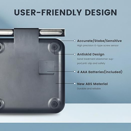 EILISON Smart Scale for Body Weight: 8-Electrode Precision Digital Bathroom Scale for Fat BMI 32 Muscle Body Composition Analyzer, Highly Accurate Weighing Machine, 400lbs (8 Electrode Grey Handle)