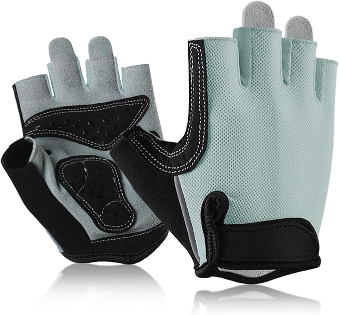 Double-Layer Deerskin Palm Gym Gloves: Anti-Slip Workout Gloves for Men & Women | Weight Lifting, Cycling, Rowing | Breathable 3D Padded Design