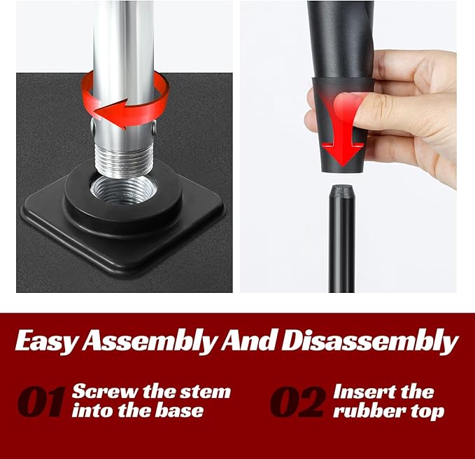 Portable Baseball Batting Tee, Height Adjustable from 25-37 inch Hitting Tee for Baseball and Softball,Premium Baseball Tee with Rubber Top,Alumium Pole,Metal Base for Kids/Youths/Adults