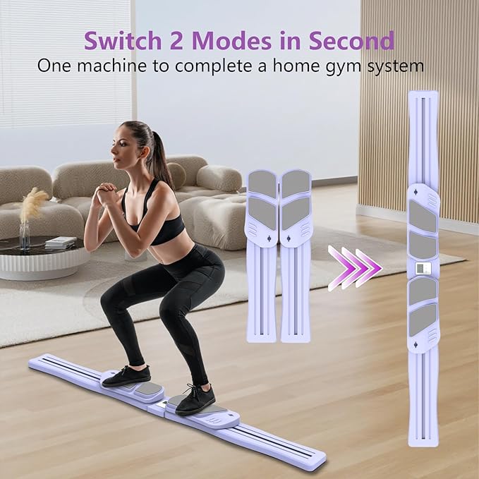 Pilates Board for Home Workout - Upgraded 7 in 1 Portable Pilates Reformer Set, Multifunctional Ab Trainer with Resistance Bands & LED Timer, Pilates Board for Women Full Body Workout