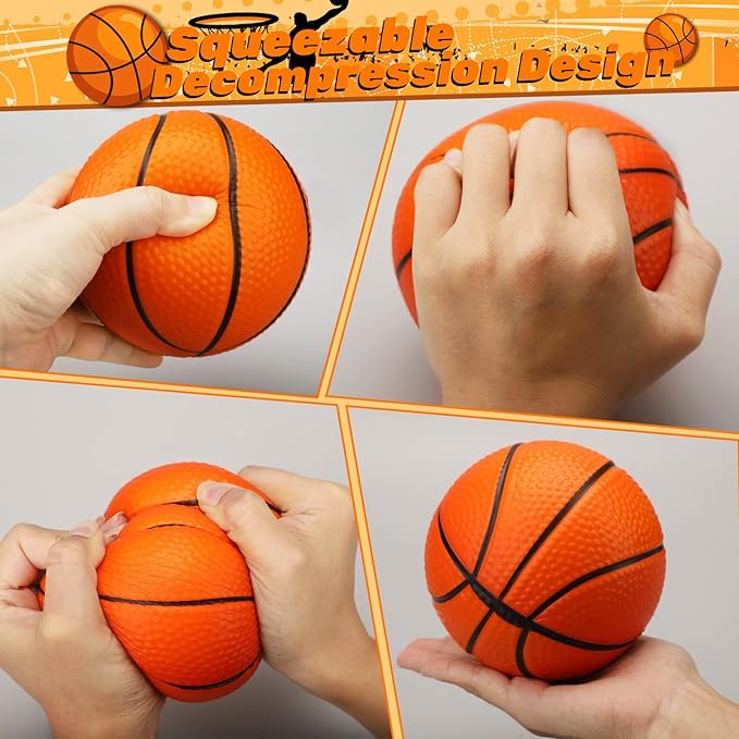 5" Mini Foam Basketball for Mini Basketball Hoop, Small Basketball for Over The Door Basketball Hoop, Replacement Balls for Kids Toddler Beach Indoor Outdoor Sport Game Gift Set 3 PCS ( Orange )