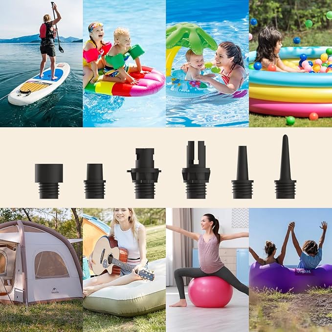 Litheli Paddle Board Pump,20PSI High Pressure SUP Electric Air Pump for inflatables 12500mAh Brushed Air Compressor,12V DC Adapter for Paddle Boards, Kayaks,Tents