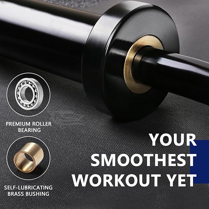 LIONSCOOL Premium 4ft/4.9ft/6ft Barbell for Strength Training and Olympic Weightlifting, 2 Inch Bar for Squats, Curls, Deadlifts, Presses, Hip Thrusts, 350lbs/500lbs/700lbs Weight Capacity