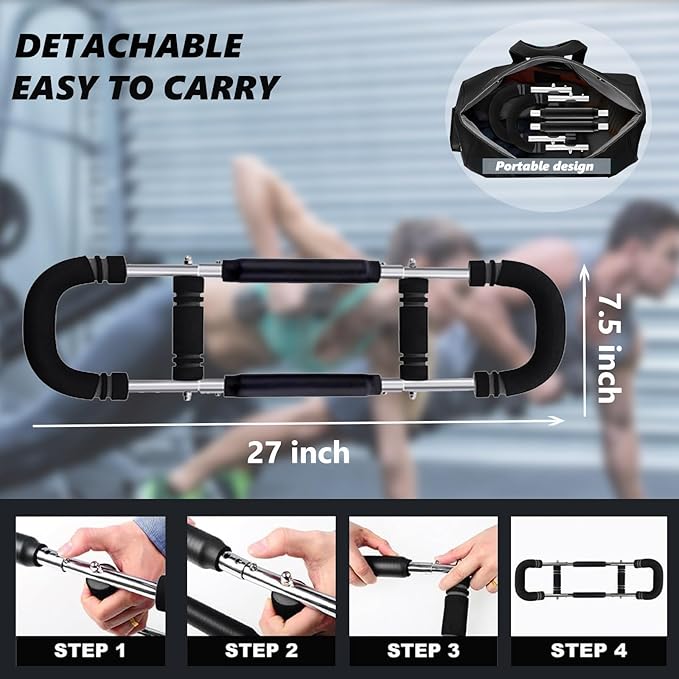 Twister Arm Trainer, Adjustable Resistance Twister Arm Exerciser Chest Exerciser for Men, Portable Chest Workout Equipment Arm Trainer for Men