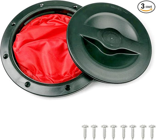 6/8/9 Inch Round Hatch Cover Deck Plate ABS Accessories Hatch Cover with Red Waterproof Bag for Kayak Boat Fishing Rigging