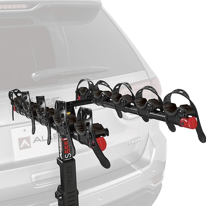 Allen Sports Premier Hitch Mounted 5-Bike Carrier, Model S555 , Black