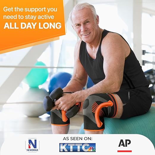 DR. BRACE ELITE Knee Brace with Size Stabilizer (2 Pack) Knee Brace for Women & Men, Workout, Sports, Daily Knee Compression Sleeve for Maximum Knee Pain Support & Fast Recovery (Mars, X-Large) 2