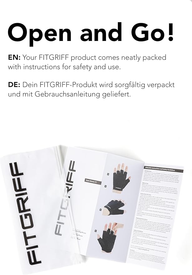 Fitgriff® Workout Gloves (Padded) for Men & Women - Fingerless Gym Gloves for Weight Lifting, Training - Full Palm Protection, Size : 6