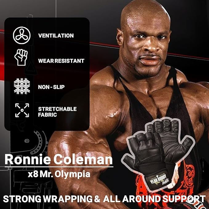 Schiek Ronnie Coleman Signature Series Lifting Gloves - Weight Lifting Grip Gloves Size : X-Small