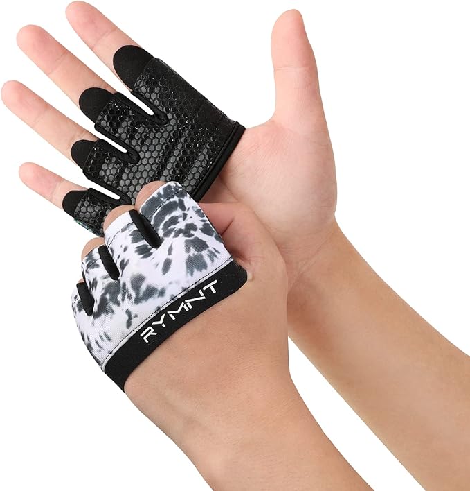Minimal Workout Gloves,Short Micro Weight Lifting Gloves Grip Pads with Full Palm Protection & Extra Grip for Men Women Weightlifting,Gym,Cross Training,Powerlifting,WODs.