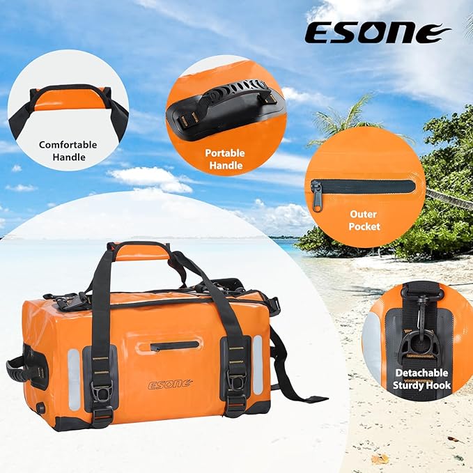 ESONE Dry Bags Waterproof Backpack for Men/Women Dry Bags for Kayaking Waterproof Backpack for Travel Dry Bag Backpack Waterproof Duffel Bag Applicable Boating Camping Paddle Board Surfing
