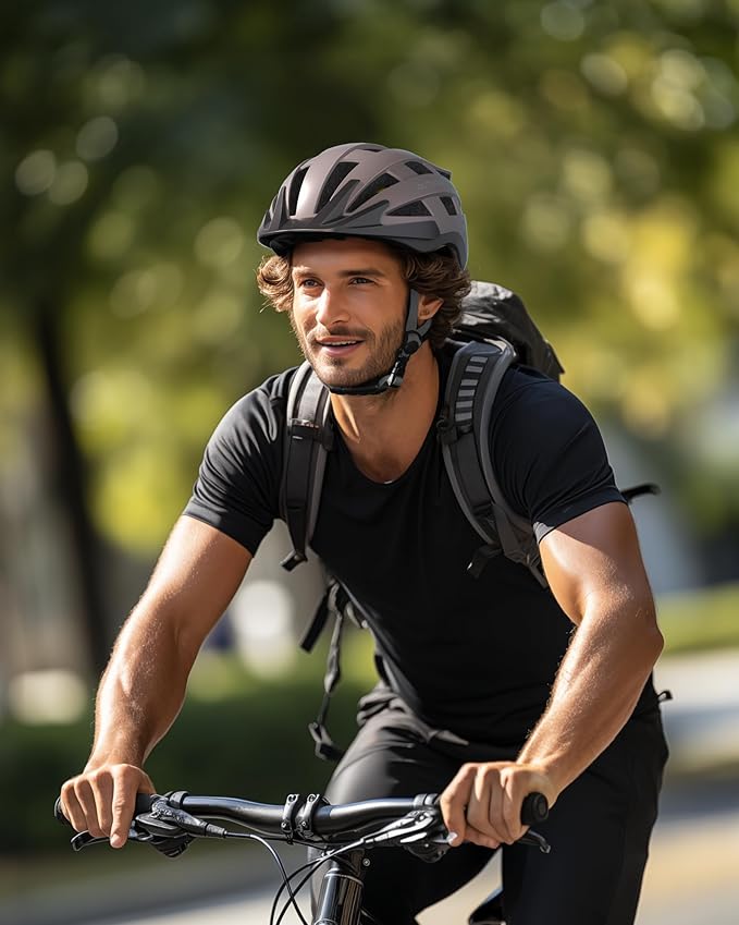 OutdoorMaster Gem II MIPS Bike Helmet with Light - Lightweight Cycling Helmet,Mountain Road Bicycle Helmet for Youth & Adult