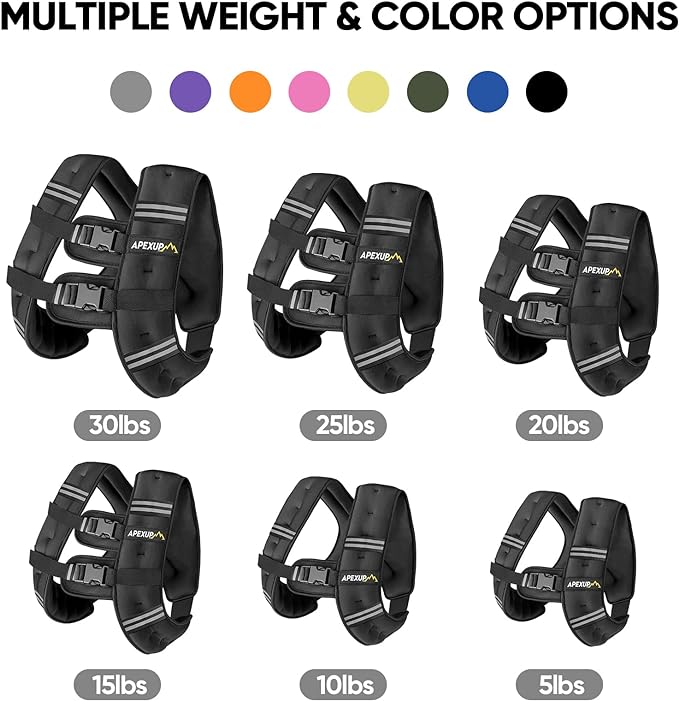 APEXUP Weighted Vest Men Women, Weight Vest for Women Workout Equipment for Strength Training Running