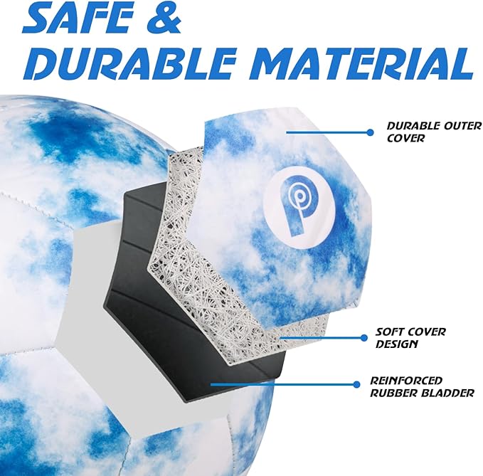 Size 4 Soccer Ball, Kids Soccer Balls for Girls Boys Youth Children Training Backyard School Indoor Outdoor Ball with Pump Gift