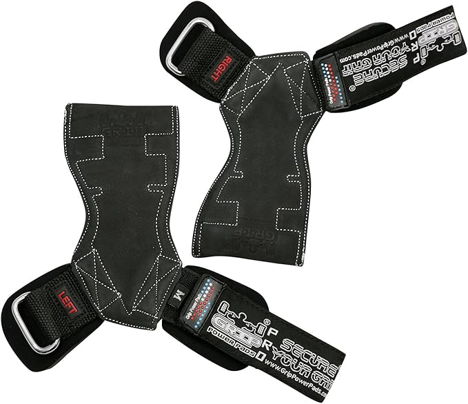 Lifting Grips PRO Weight Gloves Heavy Duty Barbell Gymnastics Straps Alternative to Power Hooks Deadlifts Adjustable Neoprene Padded Wrist Wrap