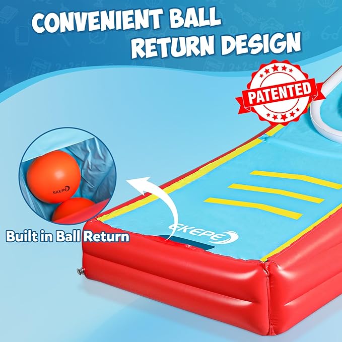 Inflatable Score Ball Game, Carnival Yard Games for Kids and Adults, Inflatable Giant Game Toys with 2 Sponge Ball, Family Arcade Games for Indoor and Outdoor