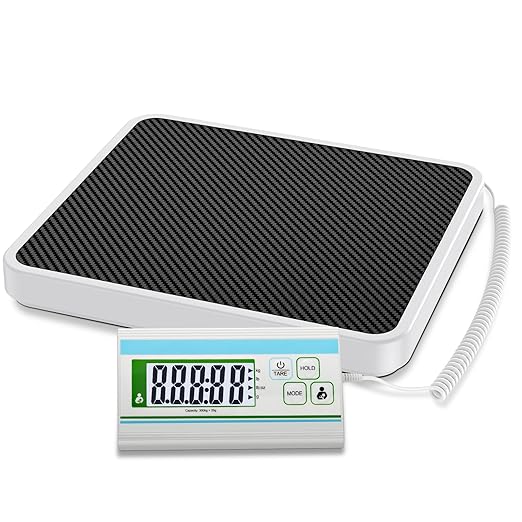 Medical Scale for Body Weight, 660 lb Weight Scale with Easy to Read Digital Display, 0.2 lb High Accuracy Body Weight Scale, 13.4" x 11.8" Platform, Doctor Office, Home, Bariatric Use