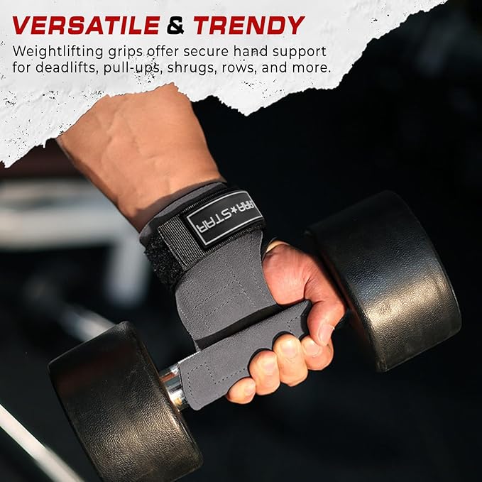 LARA STAR Weight Lifting Wrist Straps for Maximum Grip Support,Lifting Strap for Weightlifting, Gym Grips Hook for Deadlifts, Powerlifting, Heavy Shrug Women/Men