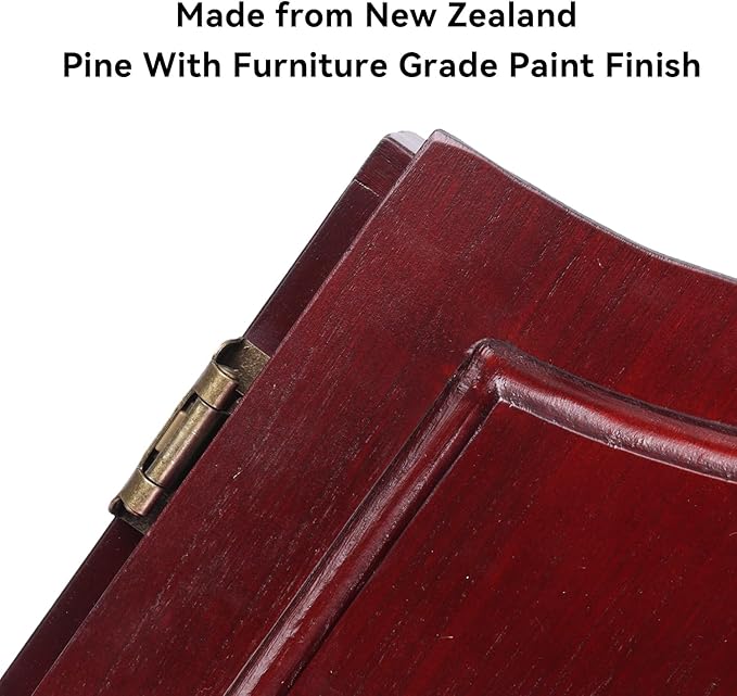 GSE Games & Sports Expert Professional Solid Wood Classic Dartboard Cabinet with Sisal/Bristle Dartboard, Scoreboard, and 6 Steel Tip Darts, Easy Assembly Complete with All Accessories (Deluxe Cherry)