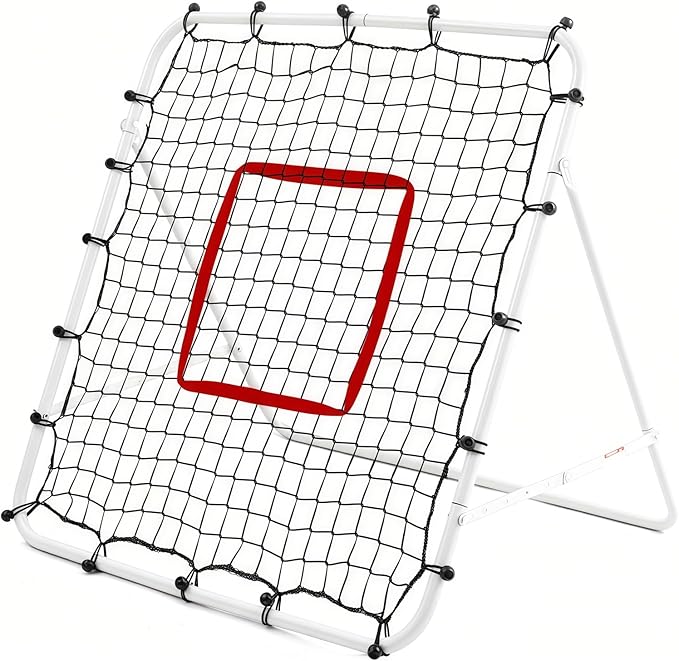 Soccer Rebounder Net - Portable Bounce Back Trainer for Soccer, Baseball, Softball & Lacrosse | Adjustable Practice Target Pitchback Net for Backyard Training Equipment Gift for Kids & Adults