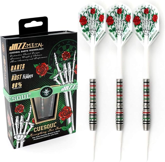 CUESOUL Soft Tip Darts Set Plastic Tip with Dart Case