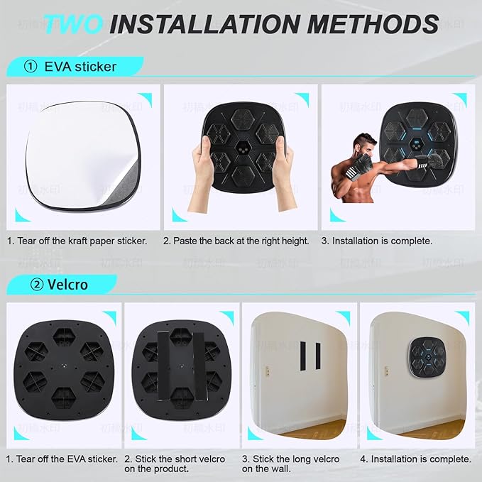 Music Boxing Machine,Boxing Music Machine with Boxing Gloves,Boxing Music Workout Machine,Smart Music Boxing Machine,Boxing Wall Target,9-Level Modes Adjustment (2024Upgrade_Boxing)