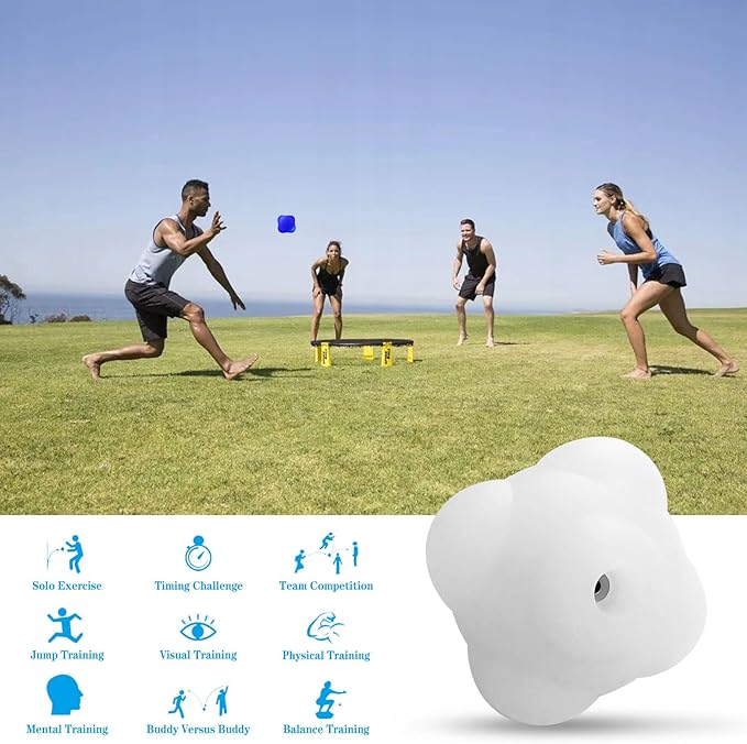 Agile Reaction Training Ball Set, 6 Colors Online/Offline Mode Speed Agile Reaction Ball Equipment Quick Response Training Ball Reflex Ball Tools for Enhancing Speed and Agility