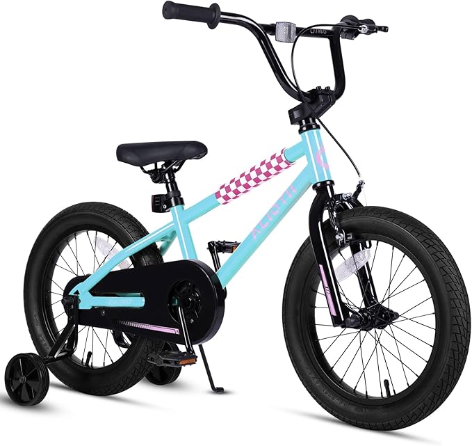 BMX Style Kids Bike for 2-8 Years Old Boys Girls Toddlers 12 14 16 Inches Bicycle with Training Wheels Coaster Brake, Multiple Color