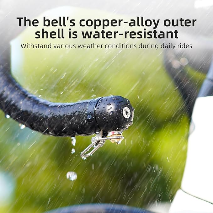 Bike Handlebar Bell - 80dB Loud Aluminum Alloy End Plug Bell for Road & Mountain Bicycles | 18-25mm Compatible | Waterproof & Lightweight 65g