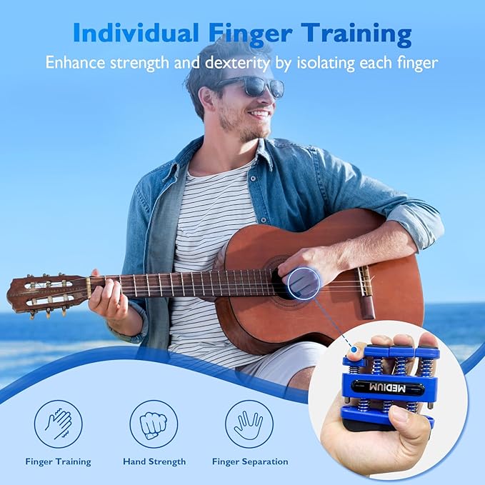 FitBeast Finger Strengthener, Finger Exerciser, Hand Exerciser for Improve Dexterity and Strength in Fingers, Hands, Forearms–Grip Strength Trainer for Musicians, Climbers