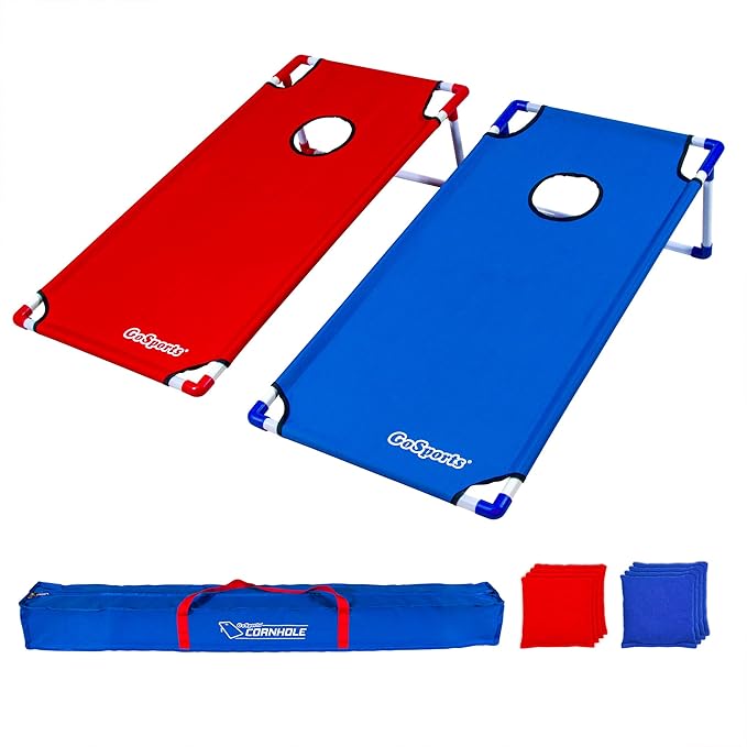 GoSports Portable Cornhole Game Sets – Premium Outdoor Lawn or Beach Toss Game for Kids and Adults