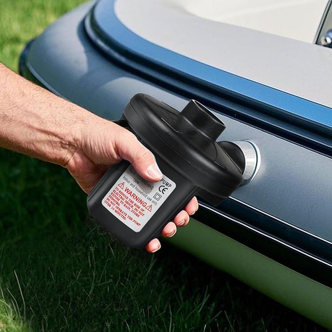130W Electric Air Pump with 3 Nozzles Options– Fast Inflation for Small Airtight Inflatables, Pool Floaties, Swim Tubes, Camping Gear & Decorations