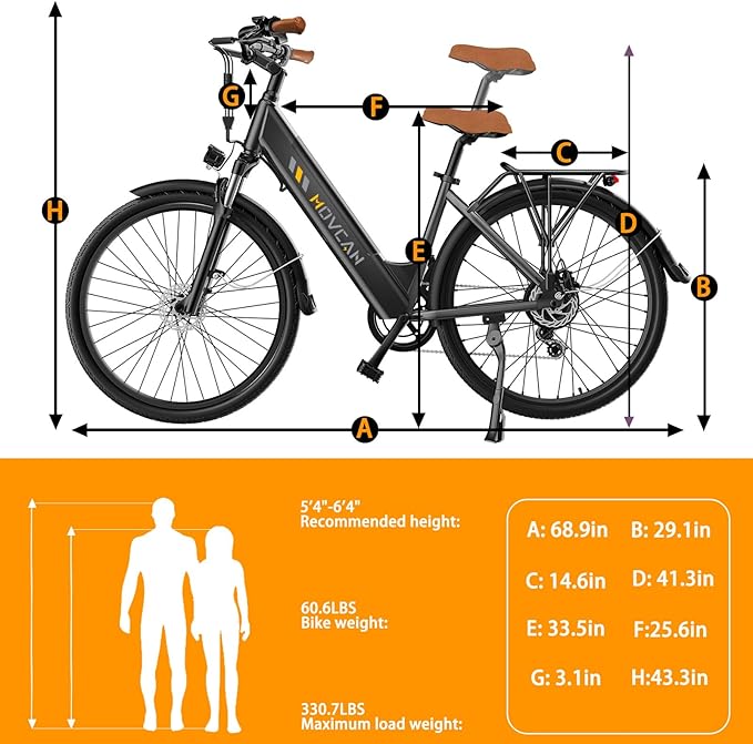 V80 Electric Bike, 1000W Motor 28MPH Ebike, 48V 13Ah Removeable Battery, 26'' City Cruiser Adult Electric Bicycles up to 70 Miles