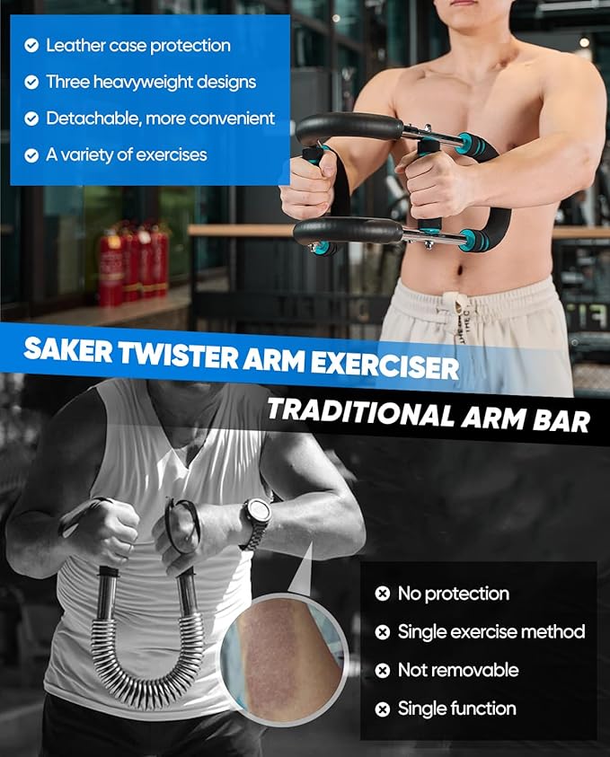 Twister Arm Trainer,PowerTwist Arm Trainer,Home Workout Equipment,Upper Body Strength Training Machine,Detachable Design,Fitness Anywhere