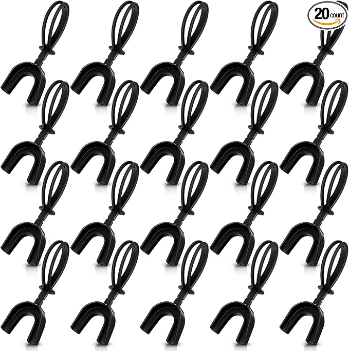 Dunzy 20 Pcs Strapped Mouth Guard Football Sports Mouthguard No Boil Mouthguard Adult Youth Football Mouthpiece Mouth Protector for Boxing Lacrosse Hockey Taekwondo