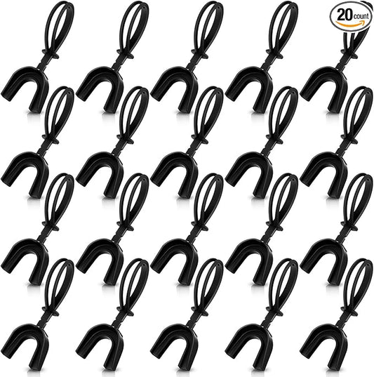 Dunzy 20 Pcs Strapped Mouth Guard Football Sports Mouthguard No Boil Mouthguard Adult Youth Football Mouthpiece Mouth Protector for Boxing Lacrosse Hockey Taekwondo
