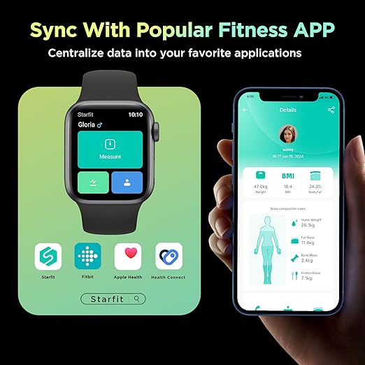 RunStar Smart Scale for Body Weight and Fat Percentage FSA&HSA Eligible, 8-Electrode Digital Bathroom Scale with BMI, Body Fat & Muscle Mass to 28 Body Composition and Printable Body Analysis Report