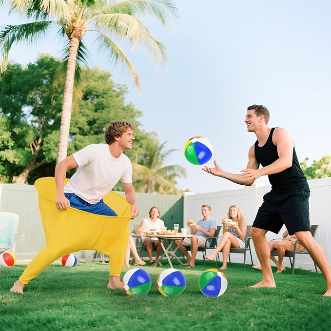 Granny Pants Yard Game Freaky Party Games Pants with Bouncy Balls and Air Pump Oversized Granny Pants Outdoor Game for Adults and Family Interactive Throwing Game for Group Gatherings