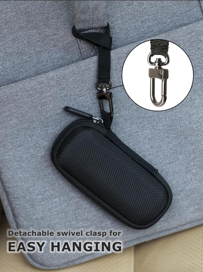 Ginsco Case for KardiaMobile 1-Lead Personal EKG Monitor Works with Most Smartphones, Hard Shell 1680D Oxford Carrying Case for AliveCor KardiaMobile 6L,Heart Monitor Travel Pouch with Carrying Strap